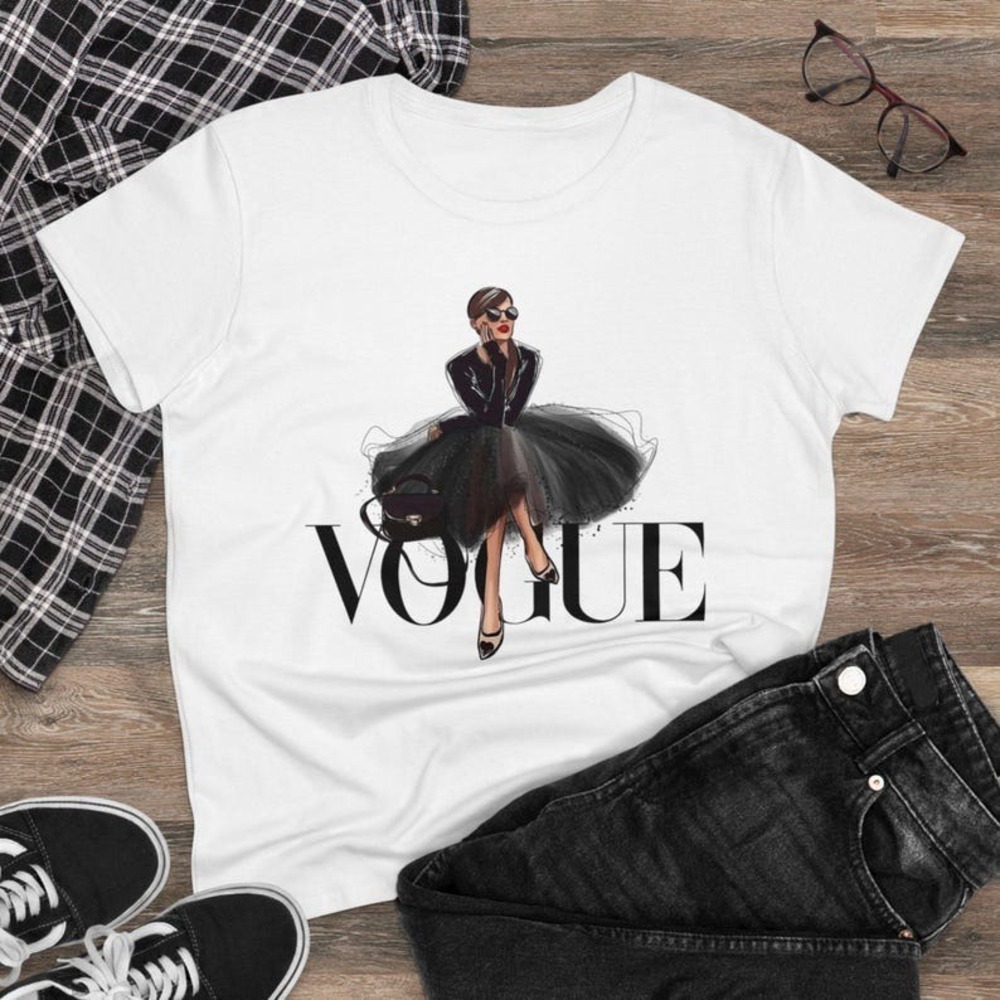 Women_s Fashion Cotton Tee VOGUE Designer T-shirt Gift For Her Shirt
